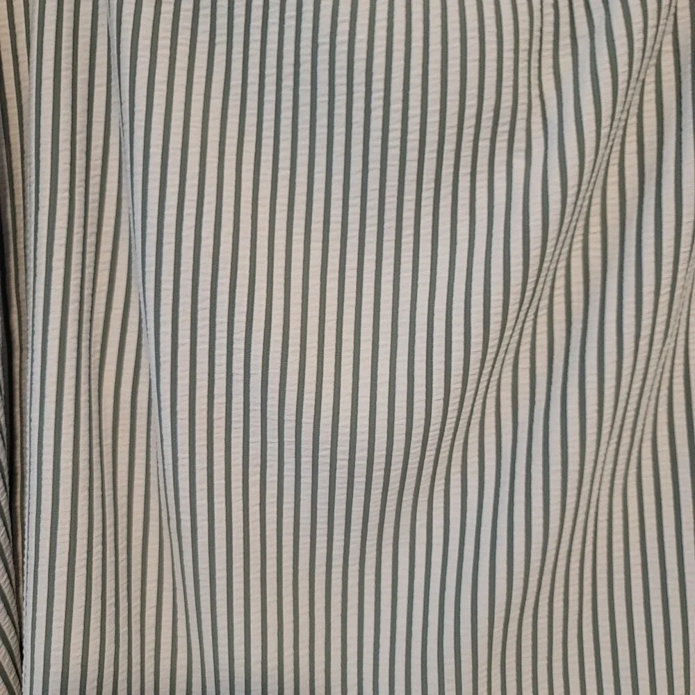 Swim by Cacique Skirted‎ Swimsuit Bottom Size 24 Green White Stripe Pool Beach